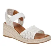 Zodiac Women's Noreen Ankle Strap Espadrille Wedge Sandals White Size 7