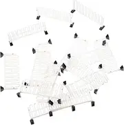CIYODO 15pcs Road Isolation Guardrail Road Signs for Kindergarten Learning Games Kindergarten Learning Activities Traffic Play Signs White Abs
