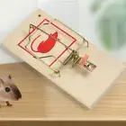 4 Mouse Traps Snap Spring Wooden Rodent Control Rat Mice Bait Trap Trays Boards