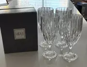 x4~MIKASA "Park Lane" Crystal Ice Tea Goblets /Glasses~Iced Beverage~Germany~NEW