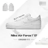 NIKE AIR FORCE 1 07 運動 休閒 經典 基本 復古 鐵牌 皮革 日常 穿搭 全白 男鞋 CW2288-111