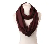 Fashion Simple Solid Color Soft Warm Women Lady Scarf Circle Neck Wrap Gift-Coffee