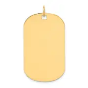14k Yellow Gold Plain .013 Gauge Engraveable Dog Tag Disc Charm