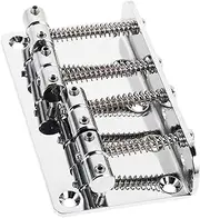 MUELODSIC Ergonomic Fixed Top Load Bass Bridge 4 String Metal Bridge Tailpiece for Electric Bass Wide Compatibility