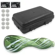 4.1" Tobacco Glass Pipe Bowl Fashion Color Pipes Smoke 2 Screens Filters Case