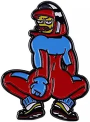 [Pinstant] Stupid Sexy Ned Butt Ski Outfit Suit Flanders Animated Cartoon Comedy TV Show 1.2" Enamel Pin Badge, 1.2 Inches, Enamel, enamel