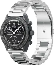 Bands for Moonswatch Watch,Metal Strap Compatible with Omega X Swatch Moonswatch Speedmaster Etc 20mm Watch,Quickly Release Swatch Omega Moonswatch Stainless Replacement Band