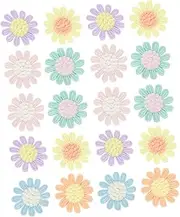 Hohopeti 20pcs Decorative Flower Cloth Patches for DIY Clothing Repair Applique Decals to Cover Stains and Durable and Vivid Design for Unique Garment Enhancement Random Color