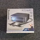 Brookstone Portable Karaoke Projector Set Multimedia System Microphone Speaker