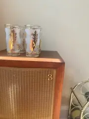 Vintage Libbey Gold Leaf Collins Glasses