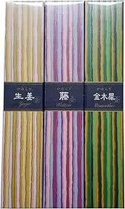 nippon kodo Kayuragi Incense Set of 3 Scents (Ginger, Osmanthus and Wisteria) 40 Sticks in Each Scent