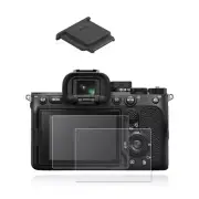 Camera Tempered Glass Screen Protector+ Hot Shoe Cover for Sony A7IV A7M4 A7CII