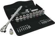 8100 SC 8 Zyklop Metal Ratchet 28 Piece Set with Switch Lever, 1/2-Inch Drive, M