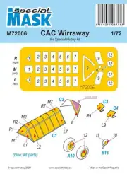 Special Hobby 1/72 WWII Australian CAC Wirraway Paint Masking for Special Hobby