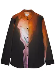 Stine Goya Sophia Printed Satin Shirt - Black - S (UK8-10 / S) S (UK8-10 / S)