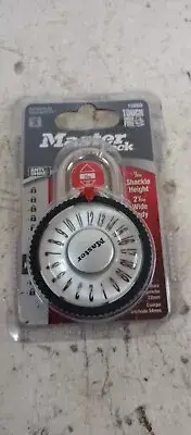 MASTER 1588D LARGE MAGNIFIED NUMBER COMBINATION LOCKER PADLOCK SILVER