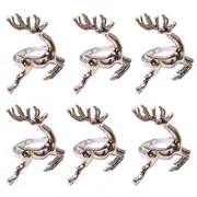 Catzon 6 Pack Elk Napkin Ring Chic Table Accessories-Silver