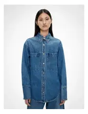 [Witchery] Denim Snap Shirt in Indigo