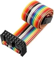 XYWHPGV IDC Rainbow Wire Flat Cable 14P A-type FC/FC Connector 2.54mm Pitch 0.25m/9.8inch Length(8fb8c 80317 6e58a 403a4 64d10 1c7e5