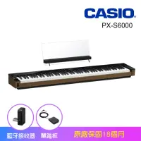 在飛比找momo購物網優惠-【CASIO 卡西歐】PX-S6000 88鍵數位鋼琴 木質