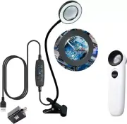 LED Magnifying Desk Lamp, 7W Desk Light with 5X Magnifying Glass