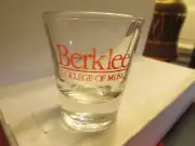 Berklee School of Music- standard Shot Glass-orange logo- libbey-new