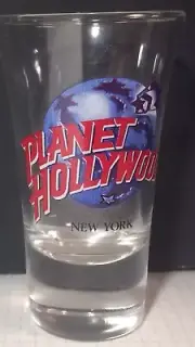 PLANET HOLLYWOOD NEW YORK Shot Glass NEW & UNUSED 1990’s - Display Case Kept
