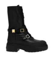 Fendi Delfina Lace-Up Biker Boots 37,39 black