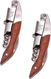 2 Pieces Wine Corkscrew with Foil Cutter, Multifunctional Stainless Steel Wine Corkscrew for Professional Sommelier Waiters, Wine & Beer Bottle Opener Wine Spring Opener Tool for Home Bar Restaurant