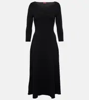 [Staud] Staud Douvres midi dress AU 8 black