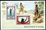Stamp Haiti 1985 Manifestations l´indien inconnu Discovery América yvert hb 44