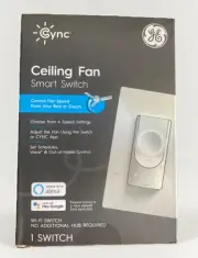 GE Cync Alexa Google Wi-Fi Smart Ceiling Fan Switch Neutral Wire - White #2434