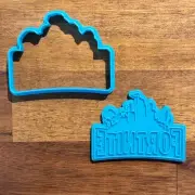 Fortnite Logo Cookie Cutter and Embosser - 8.3cm x 6.5cm