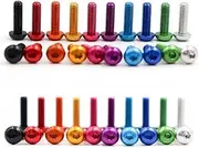 10pcs/lot ISO7380 Aluminum Socket Allen Screw M5 Aluminum Alloy Hexagon Hex Socket Button Head Cap Machine Screw Bolts(Gold,M5x8)
