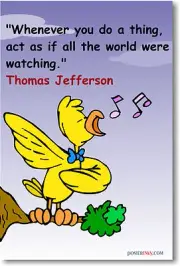 Act as if - Thomas Jefferson Quote Classroom NEW POSTER