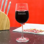 Personalised Wine Glasses Senior Moment