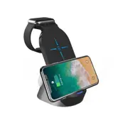 Wireless 3-in-1 Vertical Stand Mobile Phone Smart Watch and Headset Charger
