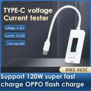 Type-C USB Tester Voltmeter Current Voltage Detector Bidirectional Tester LCD