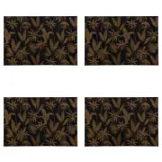 4x Maxwell & Williams Table Accents Placemat Dining Mat 45x30cm Jungle Black/GLD