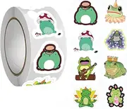 Frog Stickers for Kids 500pcs Cute Animals Birthday Party Supplies Decorations Party Favor Supply Roll Sticker Reward Gifts Goody Bag Decoration Water Bottle Skateboard Laptop Luggage Stickers Decals