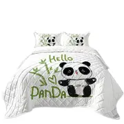 Hello Kids form a Cute Little Panda Coverlet
