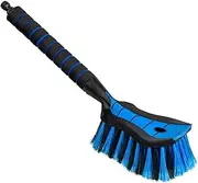ToM PaR Car Wash Brush, Water Brush with Hose Connection, Car Wash Brush with Water Connection, Densely Arranged Bristles, Comfortable Handle, Length: 44 cm, Blue