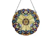 20" Round Stained Glass Window Hanging Panel Suncatcher