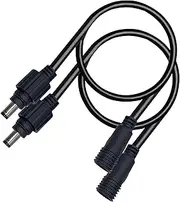 tunghey 2Pack Outdoor IP67 Waterproof DC Extension Cable Cord 2.1mm x 5.5mm DC Extension Wire 1M
