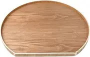 J-Kitchens Wooden Tray, Half Moon Set, Natural, 14.2 x 13.0 x 0.6 inches (36 x 33 x 1.5 cm), Current Model