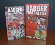 UNIVERSITY OF WISCONSIN FOOTBALL VHS/DVD (2) FOOTBALL 1998 & 2000 BADGERS
