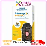 Interceptor Spectrum Allwormer Medium Dog 11 to 22kg Yellow NEW STOCK XPRESS
