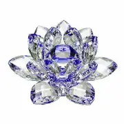 3 inch Blue Hue Reflection Crystal Lotus with Gift Box