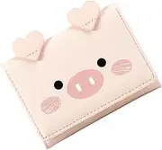 [COLLBATH] Portable and Stylish Bowknot Wallet Women's Pu Wallet Three-fold Money Bag Easy to Carry Daily Use