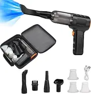 Vacuum Cleaner for Car- 4 in 1 Portable Mini Car Vacuum with 16000PA High Powerful, Rechargeable Blower, Cordless Handheld Vacuum for Car, Home, Keyboard Cleaning Bag with Organizer